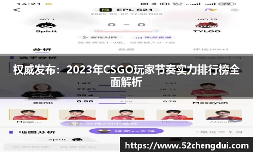 权威发布：2023年CSGO玩家节奏实力排行榜全面解析